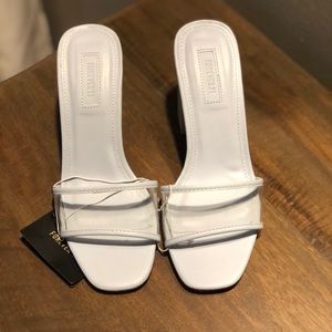 Light Blue Heeled Slide